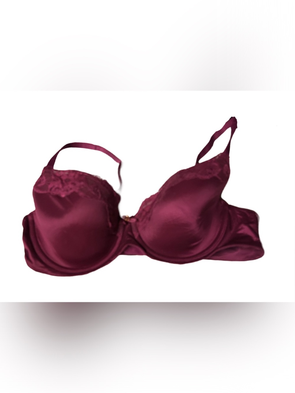 Victoria's Secret Satin Lace Underwire Bra - Wine